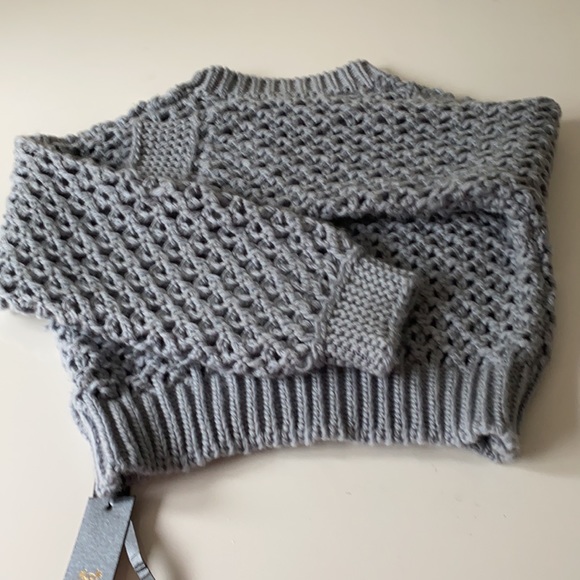 NWT Sweater grey DAXI  chunky knit very cool sweater sz M - Picture 5 of 10